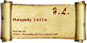 Hunyady Leila névjegykártya